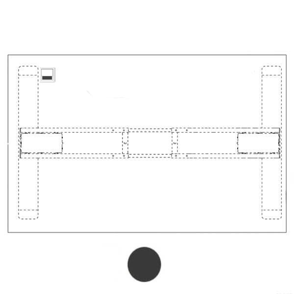 Przepust kablowy kwadratowy 80 × 80 mm